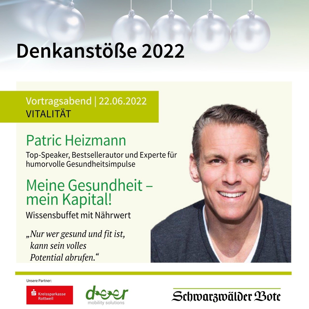 Denkanstöße 2022 mit Patric Heizmann